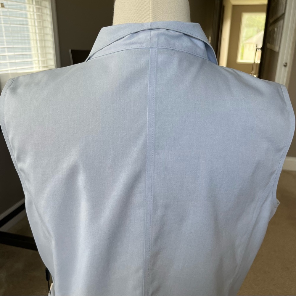 NWT Calvin Klein Button Down Sleeveless Top Shirt Blouse Size 14 - Picture 5 of 13